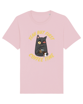 Coffee and Cat Cotton Pink