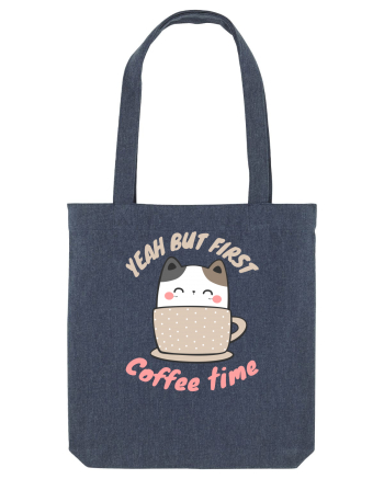 Coffee and Cat Midnight Blue