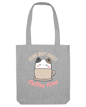 Coffee and Cat Heather Grey