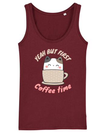 Coffee and Cat Burgundy