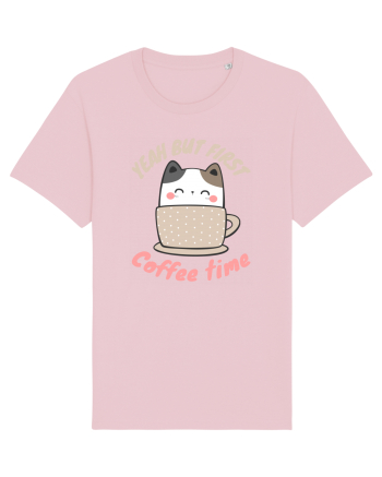 Coffee and Cat Cotton Pink