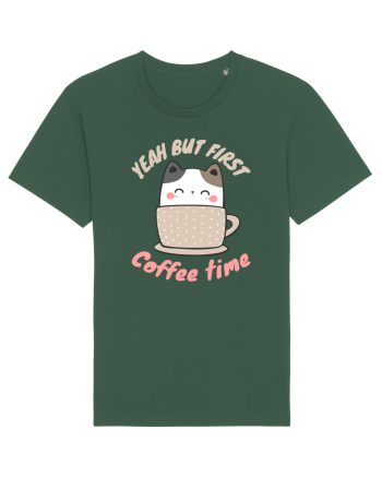 Coffee and Cat Bottle Green
