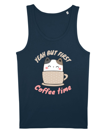 Coffee and Cat Navy
