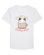 Coffee and Cat Tricou mânecă scurtă guler larg Bărbat Skater