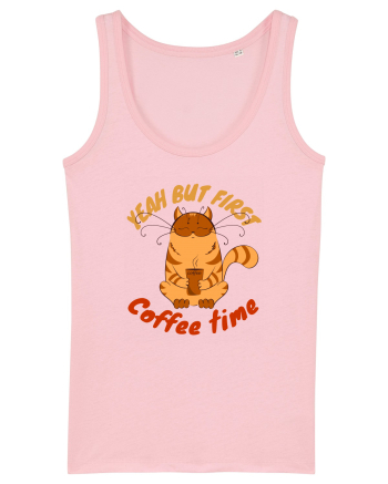 Coffee and Cat Cotton Pink