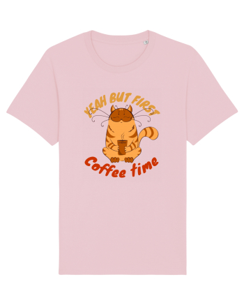 Coffee and Cat Cotton Pink