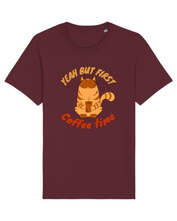 Coffee and Cat Burgundy