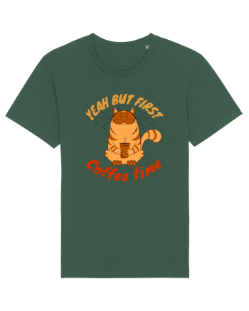 Coffee and Cat Bottle Green