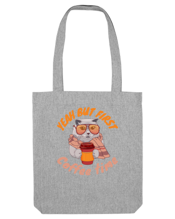 Coffee and Cat Heather Grey