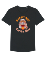 Coffee and Cat Tricou mânecă scurtă guler larg Bărbat Skater