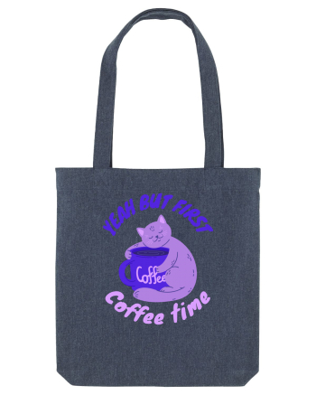 Coffee and Cat Midnight Blue