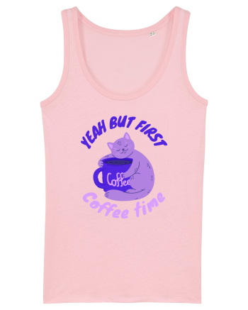 Coffee and Cat Cotton Pink