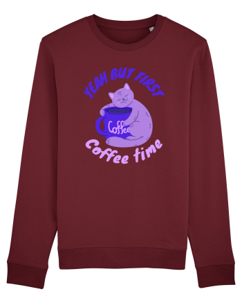 Coffee and Cat Burgundy