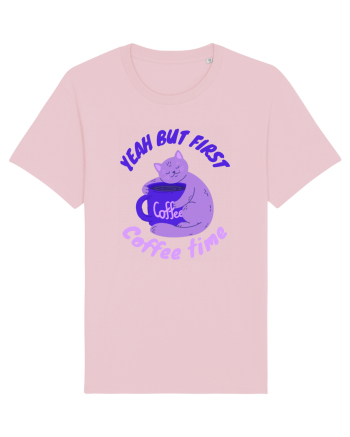 Coffee and Cat Cotton Pink