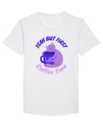 Coffee and Cat Tricou mânecă scurtă guler larg Bărbat Skater