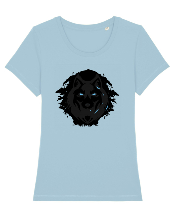 Black Wolf Sky Blue