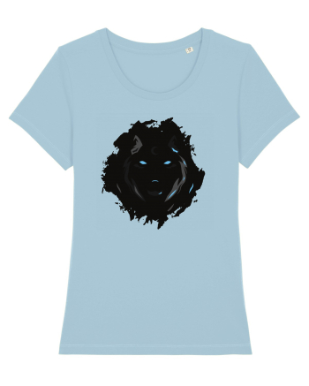 Black Wolf Sky Blue