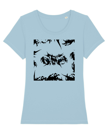 Black Wolf Sky Blue