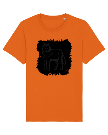 Black Wolf Bright Orange