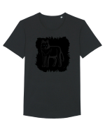 Black Wolf Tricou mânecă scurtă guler larg Bărbat Skater
