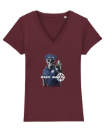 police Tricou mânecă scurtă guler V Damă Evoker