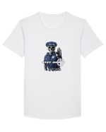 police Tricou mânecă scurtă guler larg Bărbat Skater
