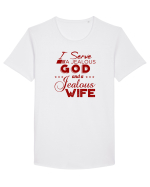 Jealous God and Wife Tricou mânecă scurtă guler larg Bărbat Skater
