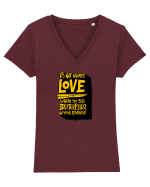 It's not always love when you feel butterflies in your stomach Tricou mânecă scurtă guler V Damă Evoker