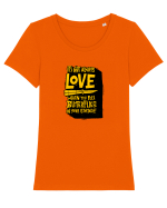 It's not always love when you feel butterflies in your stomach Tricou mânecă scurtă guler larg fitted Damă Expresser
