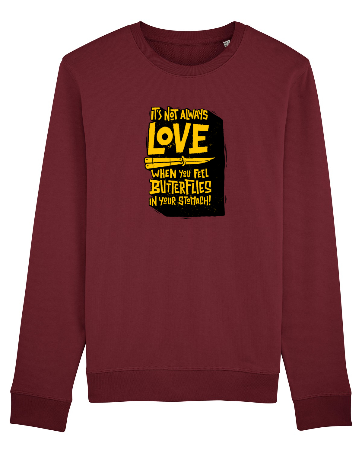 Bluză mânecă lungă Unisex Rise Burgundy
