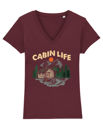 Cabin Life Burgundy