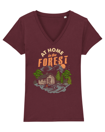 At Home in the Forest Burgundy