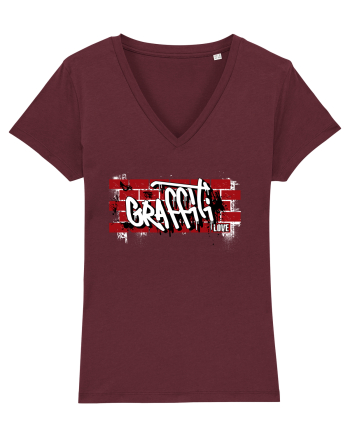 Graffiti Love Burgundy