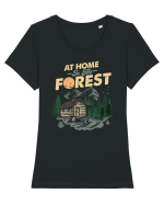 In the Forest Tricou mânecă scurtă guler larg fitted Damă Expresser