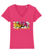 Graffiti Mser Tricou mânecă scurtă guler V Damă Evoker