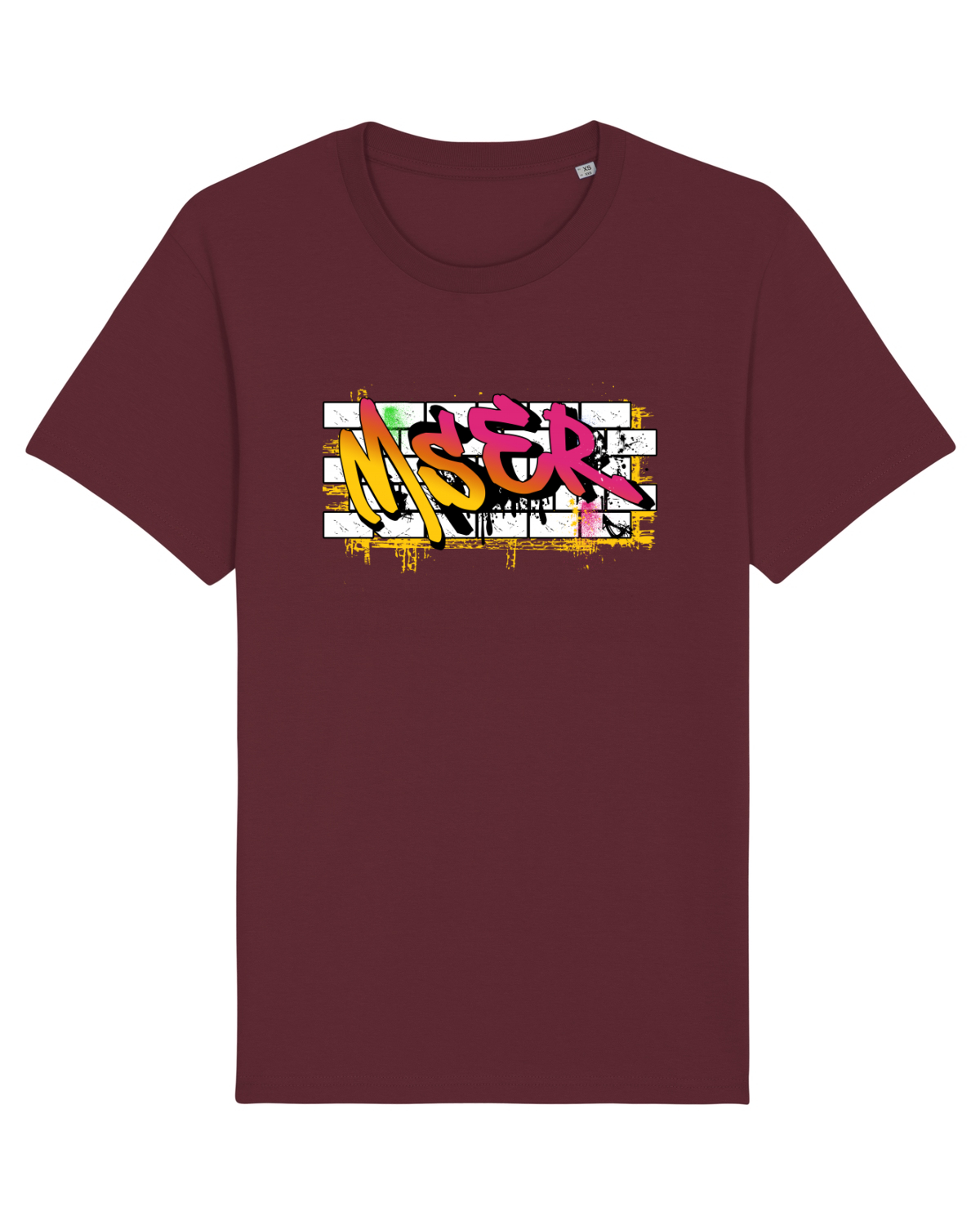 Tricou mânecă scurtă Unisex Rocker Burgundy