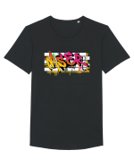 Graffiti Mser Tricou mânecă scurtă guler larg Bărbat Skater