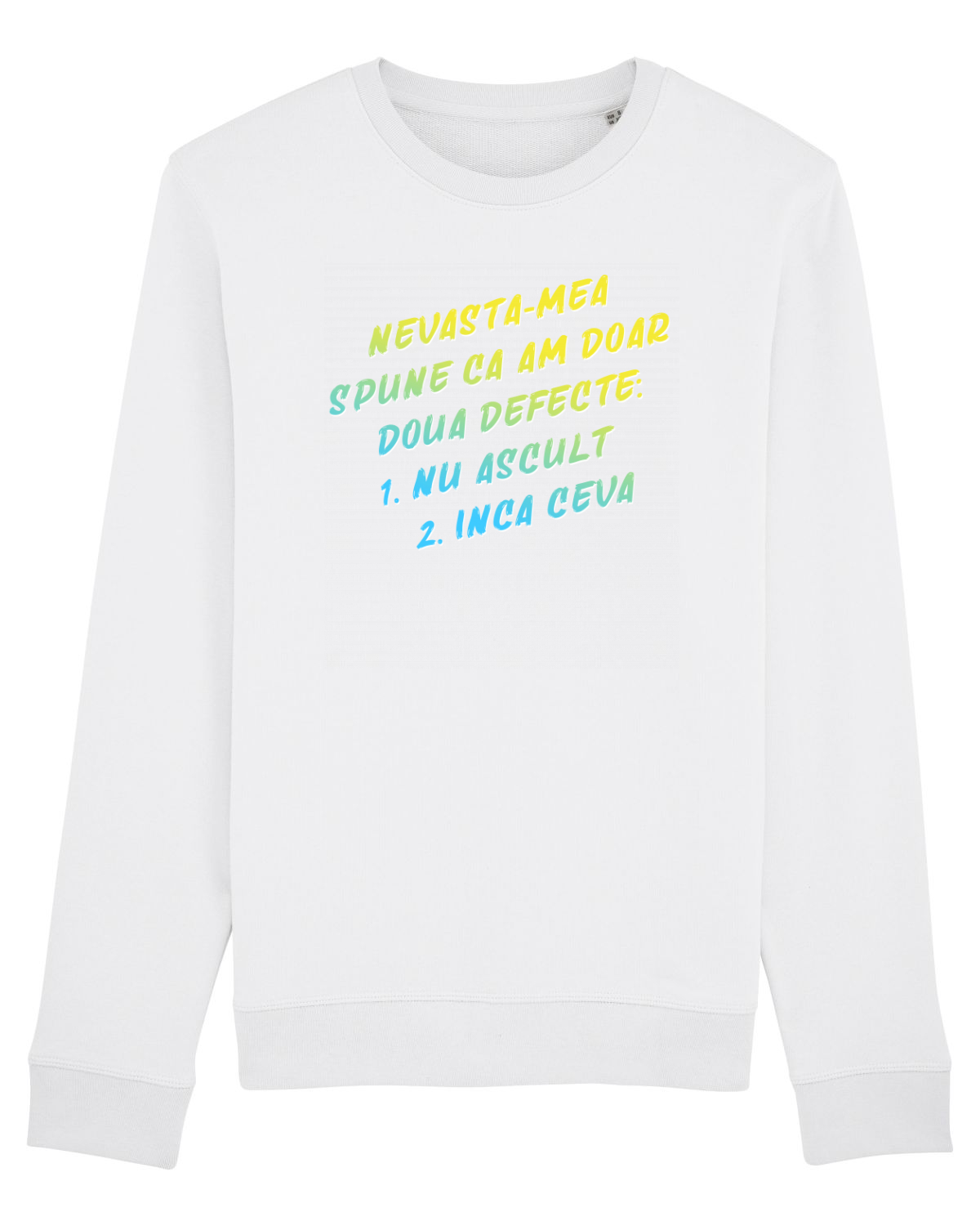 Bluză mânecă lungă Unisex Rise White