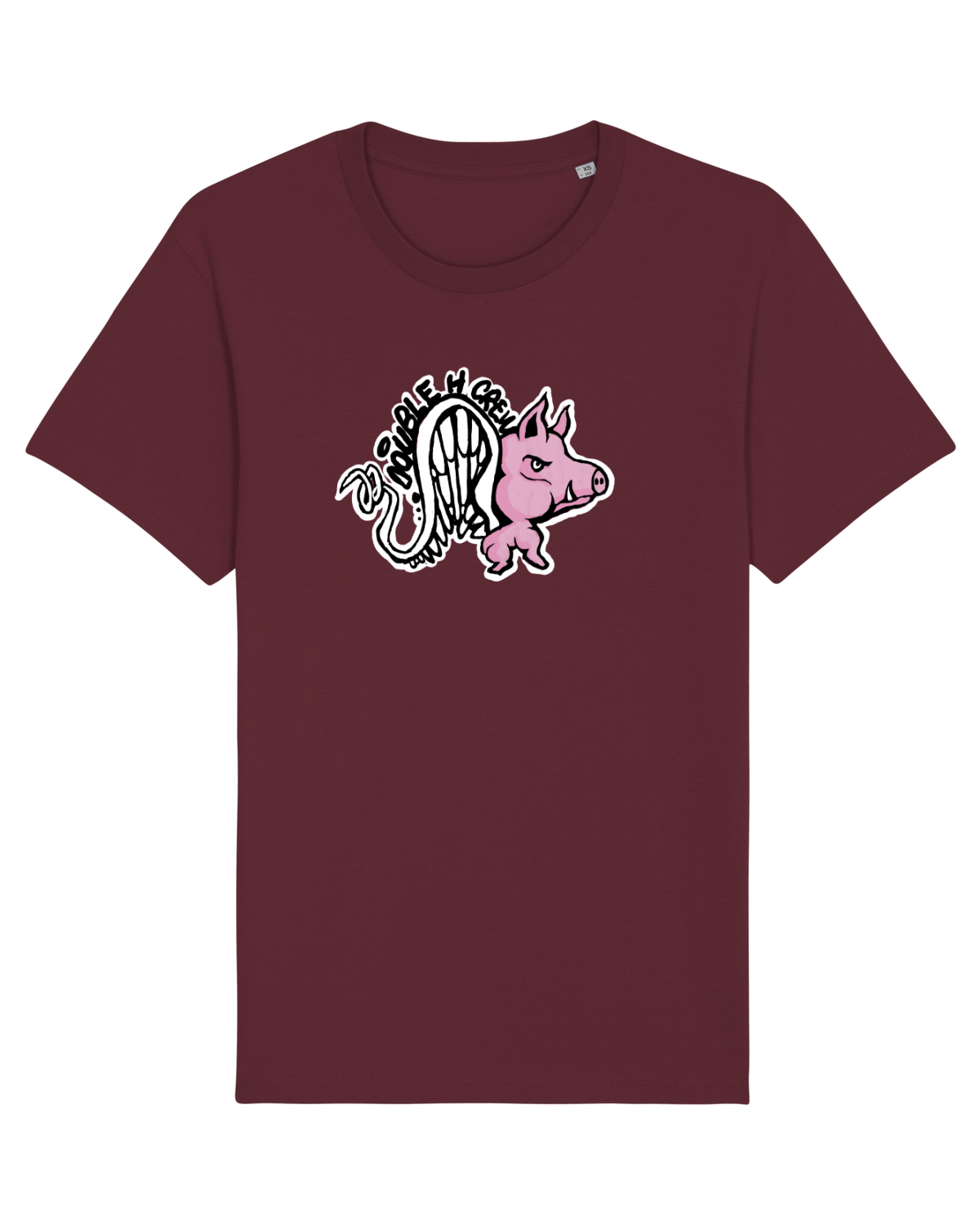 Tricou mânecă scurtă Unisex Rocker Burgundy
