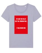 My Love For You Is Like Answear Sale Tricou mânecă scurtă guler larg fitted Damă Expresser