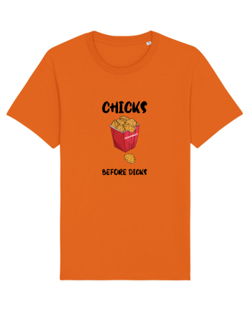 Chicks Before Dicks Bright Orange