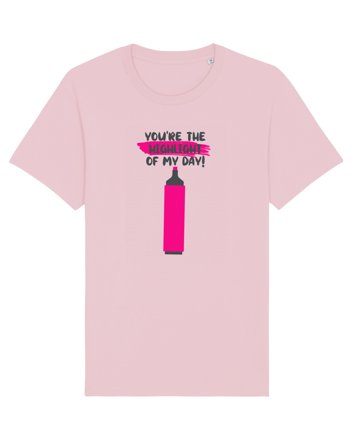 Tricou mânecă scurtă Unisex Rocker Cotton Pink