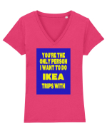 Ikea Trips Tricou mânecă scurtă guler V Damă Evoker