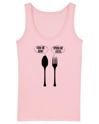 Fork Me Now, Spoon Me Later Cotton Pink