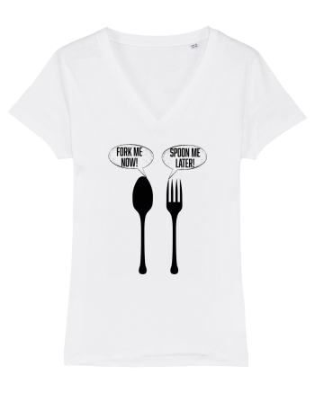 Fork Me Now, Spoon Me Later White