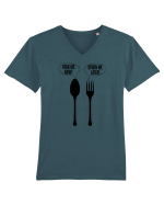 Fork Me Now, Spoon Me Later Tricou mânecă scurtă guler V Bărbat Presenter
