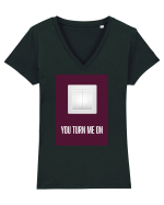 You Turn Me On Tricou mânecă scurtă guler V Damă Evoker
