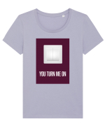 You Turn Me On Tricou mânecă scurtă guler larg fitted Damă Expresser
