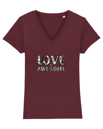 Love is Awesome Burgundy