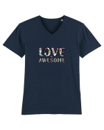 Love is Awesome Tricou mânecă scurtă guler V Bărbat Presenter
